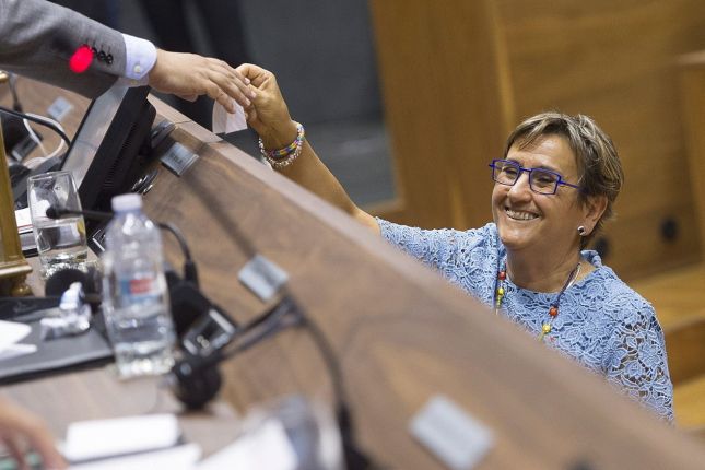 Marisa de Simon Nafarroako Ezker Batuko koordinatzailea Txibiteren inbestiduran. IÑIGO URIZ / FOKU. Marisa de Simon Nafarroako Ezker Batuko koordinatzailea Txibiteren inbestiduran. IÑIGO URIZ / FOKU.
