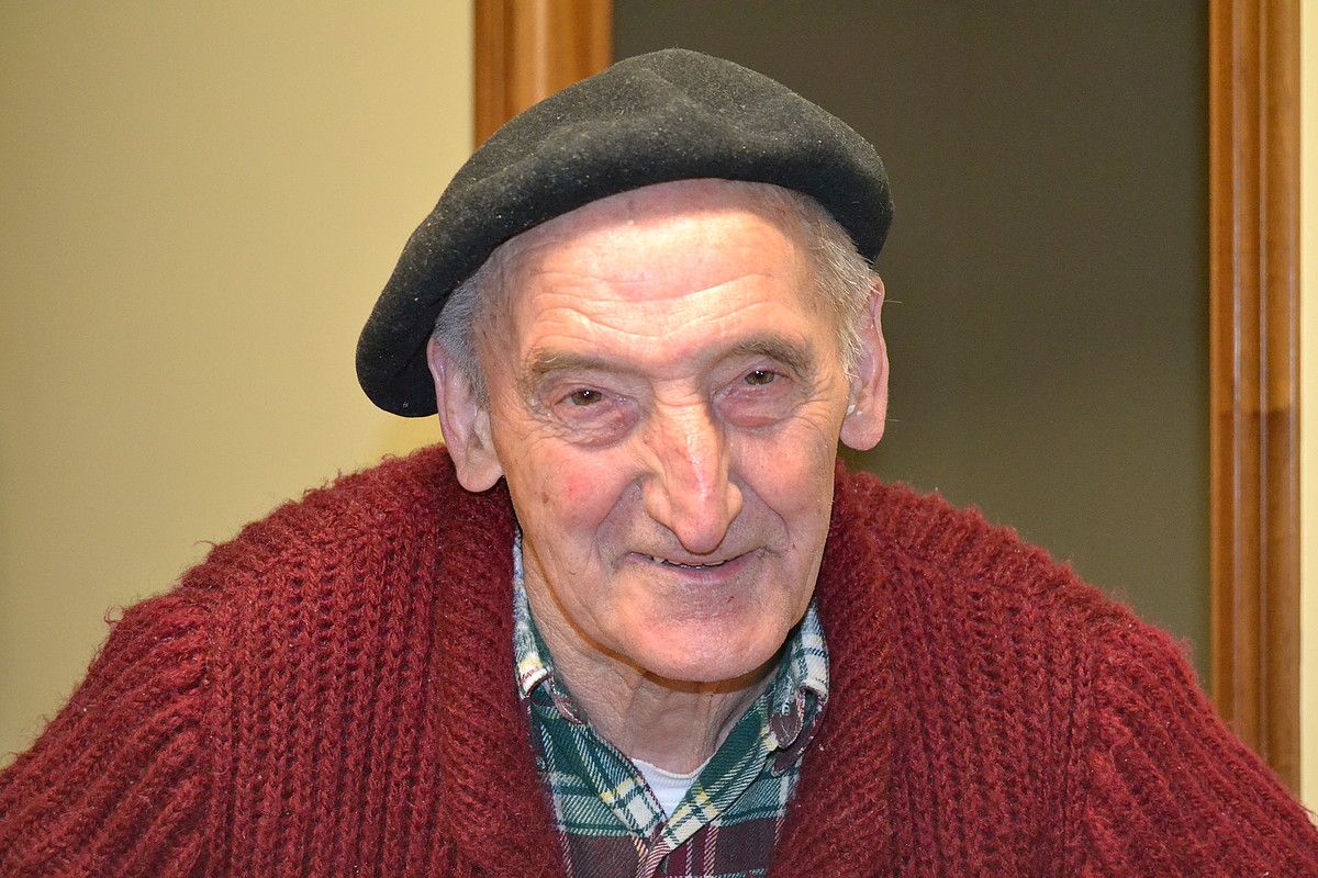 Roman Maiz Okelar bertsolaria, duela hiru hilabete egindako argazkian. JOXEMARI IRIONDO.