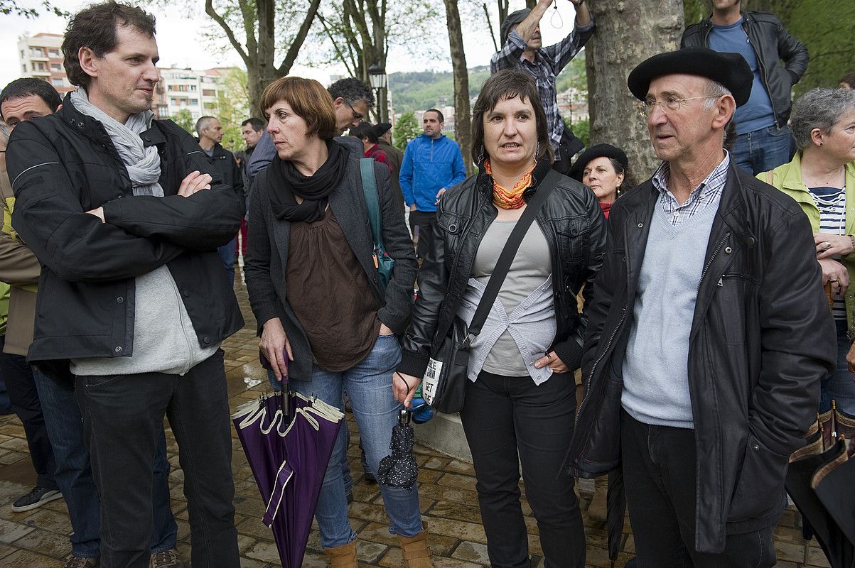 Ezker abertzaleko kideak, manifestazioa abiatu aurretik.. JUANAN RUIZ / ARGAZKI PRESS.