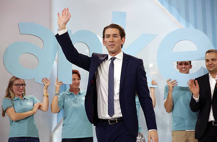 Kurz, emaitzen berri jakin ostean. FLORIAN WIESER, EFE