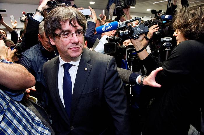 Carles Puigdemont, Bruselan, joan den asteartean, prentsaurrekoa eskaini ostean. HORST WANER, EFE