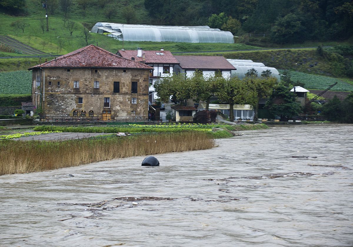Urola ibaia, urak oso hazita eta zaborra pilatuta, iragan azaroan, Zumaia inguruan. GORKA RUBIO / ARGAZKI PRESS. Urola ibaia, urak oso hazita eta zaborra pilatuta, iragan azaroan, Zumaia inguruan. GORKA RUBIO / ARGAZKI PRESS.