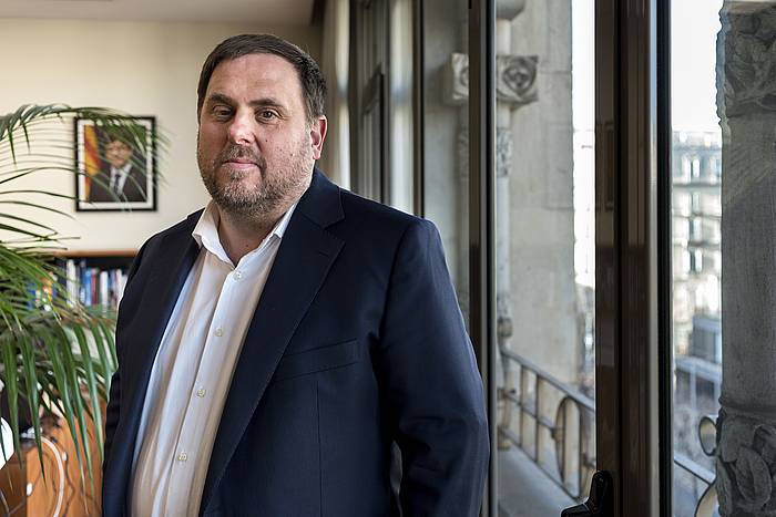 Oriol Junqueras, Generalitatean zuen egoitzan, artxiboko argazkian. DANI CODINA