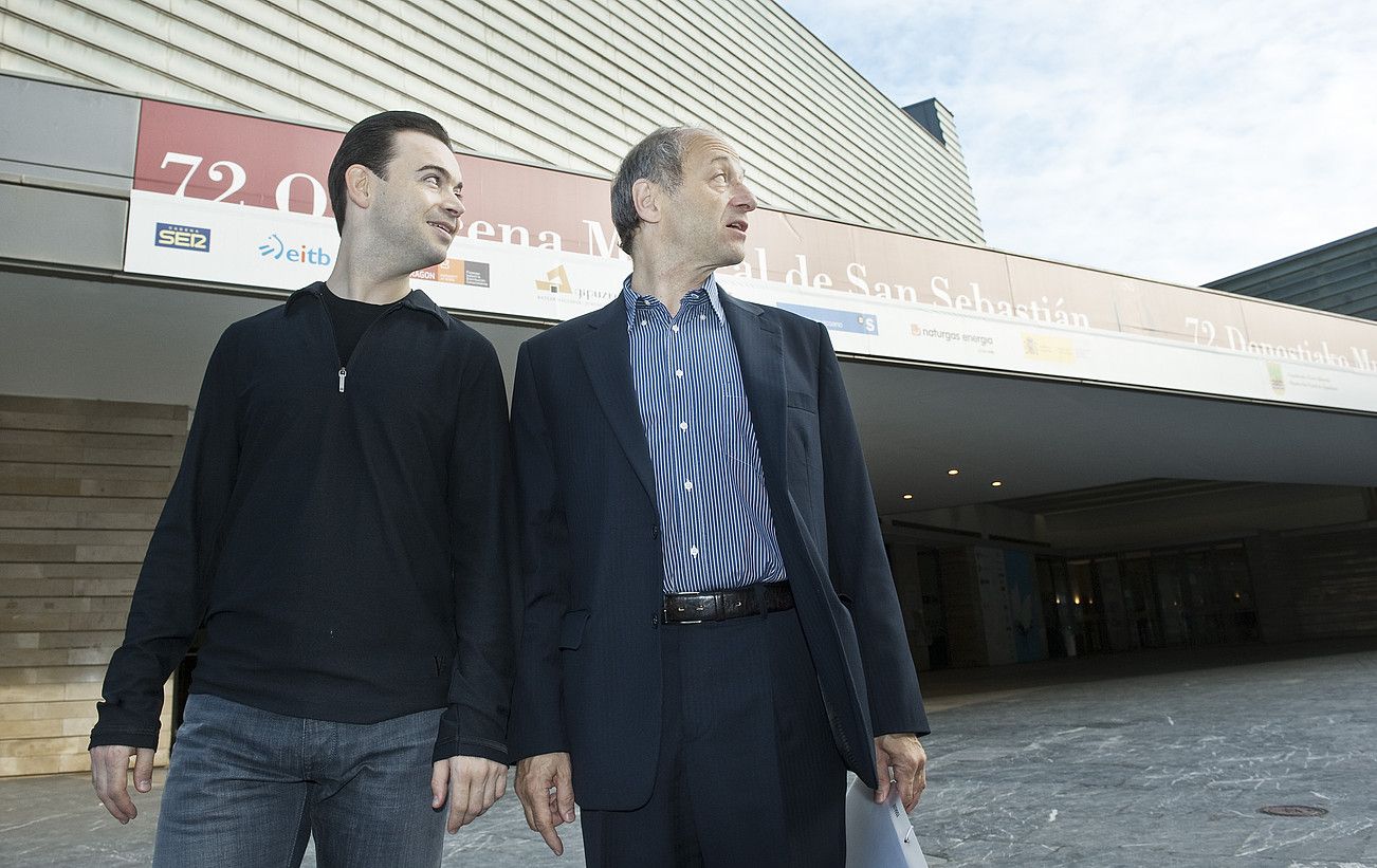 Dejan Lazic pianista eta Ivan Fischer, Budapest Fetival Orchestrako zuzendaria. JON URBE / ARGAZKI PRESS.