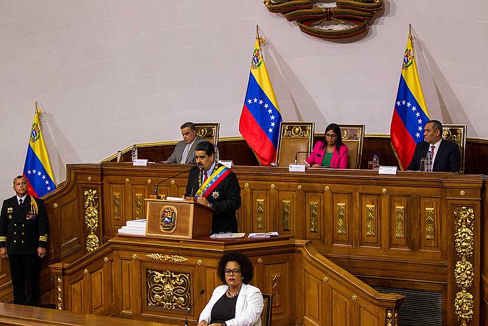 Nicolas Maduro, hilaren 15ean, Batzar Konstituziogilean hitzaldia ematen. CRISTIAN HERNANDEZ, EFE