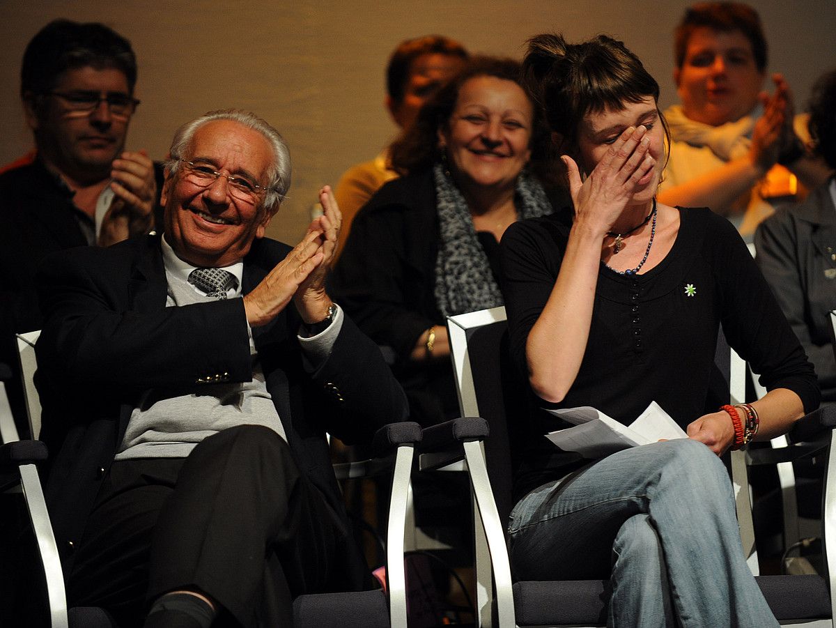 Didier Borotra, Aurore Martinen ondoan. G. IROZ.