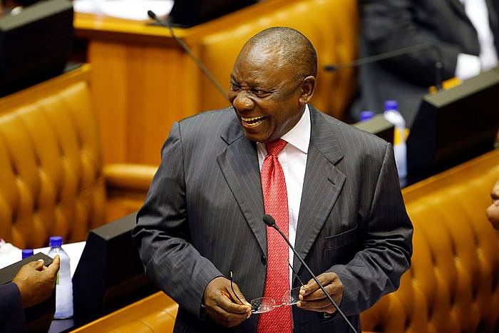 Cyril Ramaphosa Hegoafrikako presidente izendatu berria. MIKE HUTCHINGS, EFE