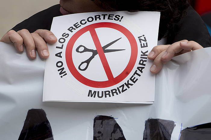 Murrizketen aurkako protesta bat. IñIGO URIZ, ARGAZKI PRESS