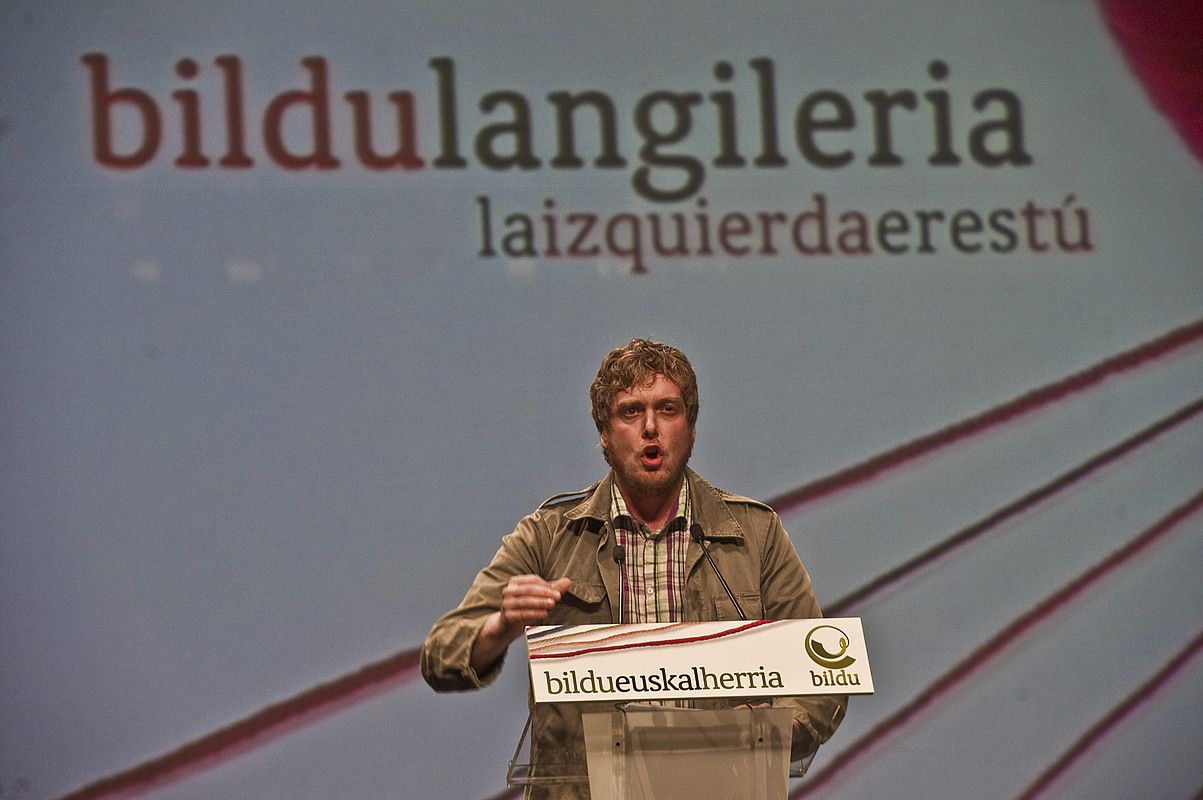 Maiorga Ramirez, atzo, Altsasuko ekitaldian. LANDER FDZ ARROIABE / ARGAZKI PRESS. Maiorga Ramirez, atzo, Altsasuko ekitaldian. LANDER FDZ ARROIABE / ARGAZKI PRESS.