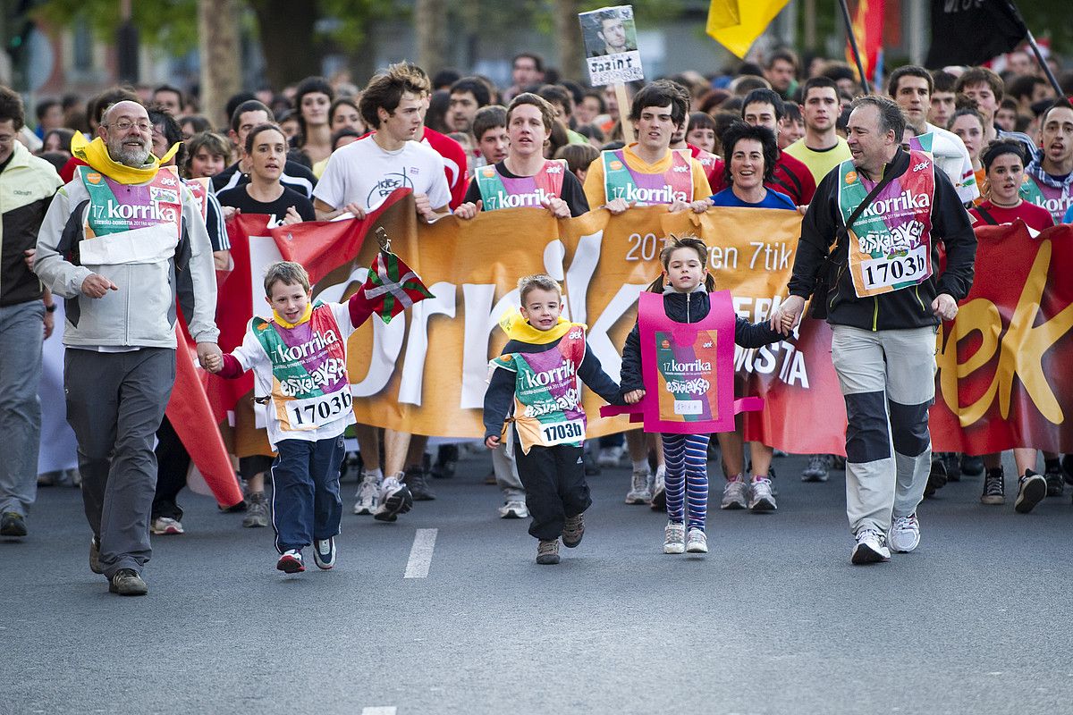 Gasteizen ozena izan zen euskara babesteko aldarria. JUANAN RUIZ  / ARGAZKI PRESS.