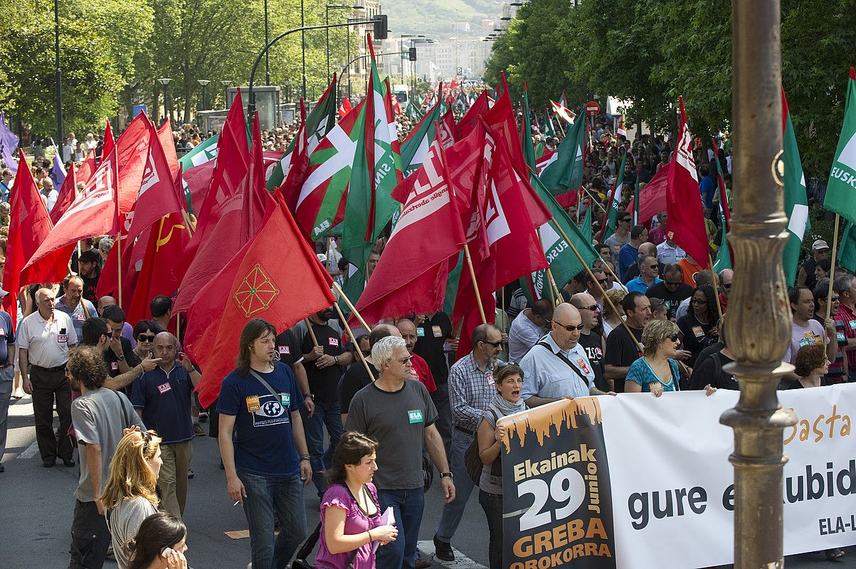 2010eko ekainaren 29ko manifestazioa, Donostian. A. CANELLADA / ARP.