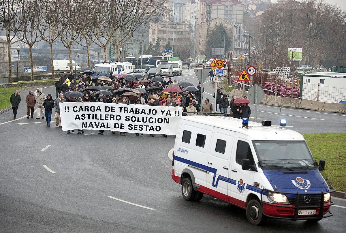 Manifestazioan, atzo. J.HERNAEZ / ARP.