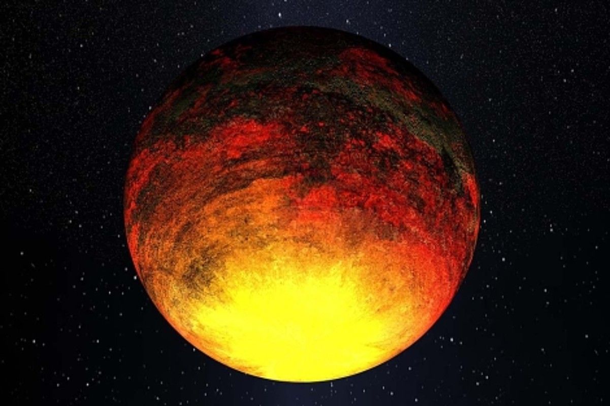 Kepler-10b exoplanetan tenperatura oso altuak daude. NASA.