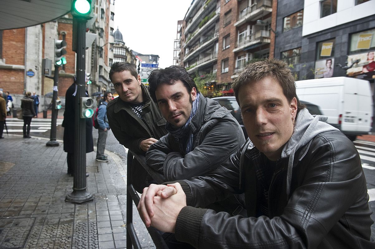 Iker Lope de Bergara, Ibon Ordoñez eta Aitor Esteban, Bilbon. LUIS JAUREGIALTZO.