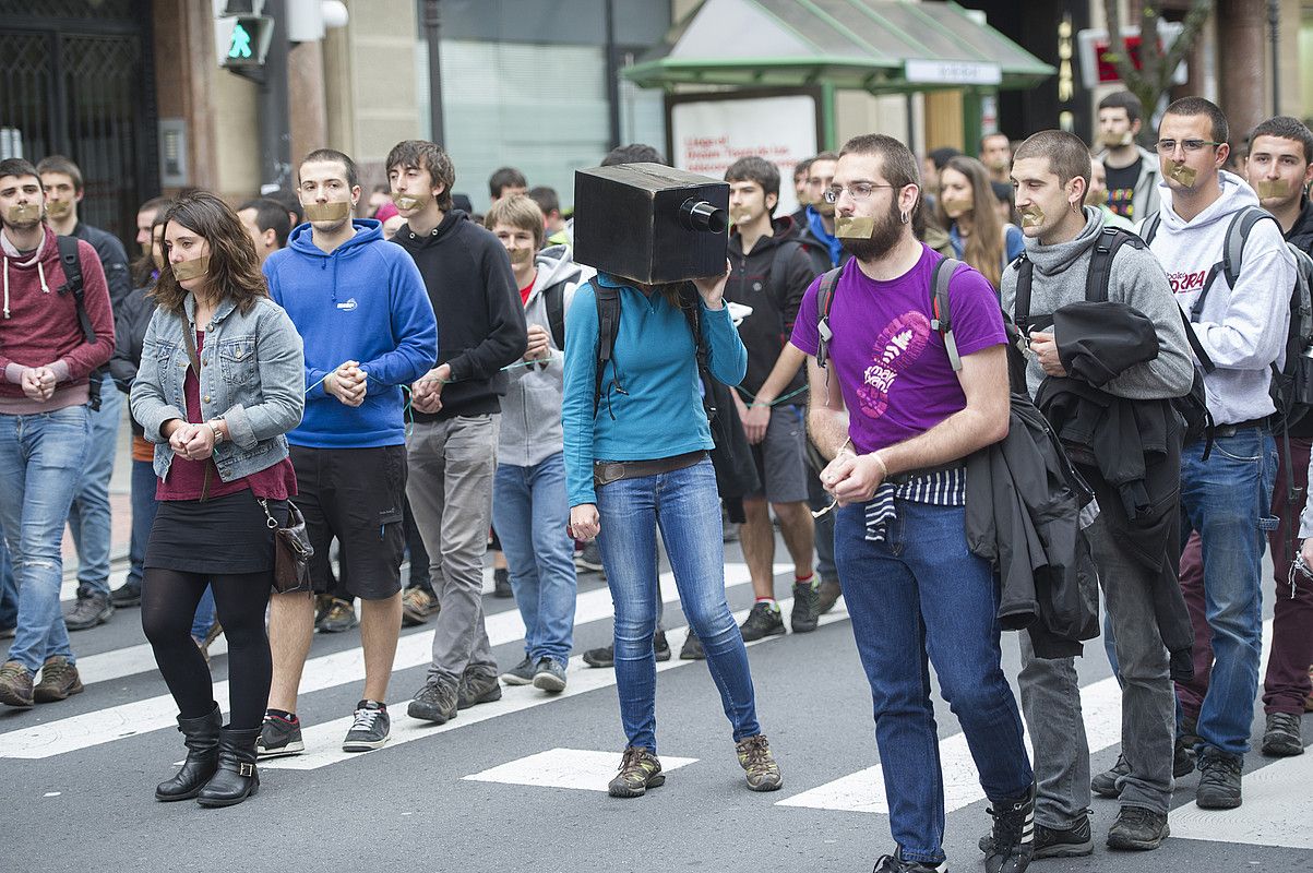 Mozal legearen kontrako manifestazioa Bilbon, iaz. MARISOL RAMIREZ / ARGAZKI PRESS.