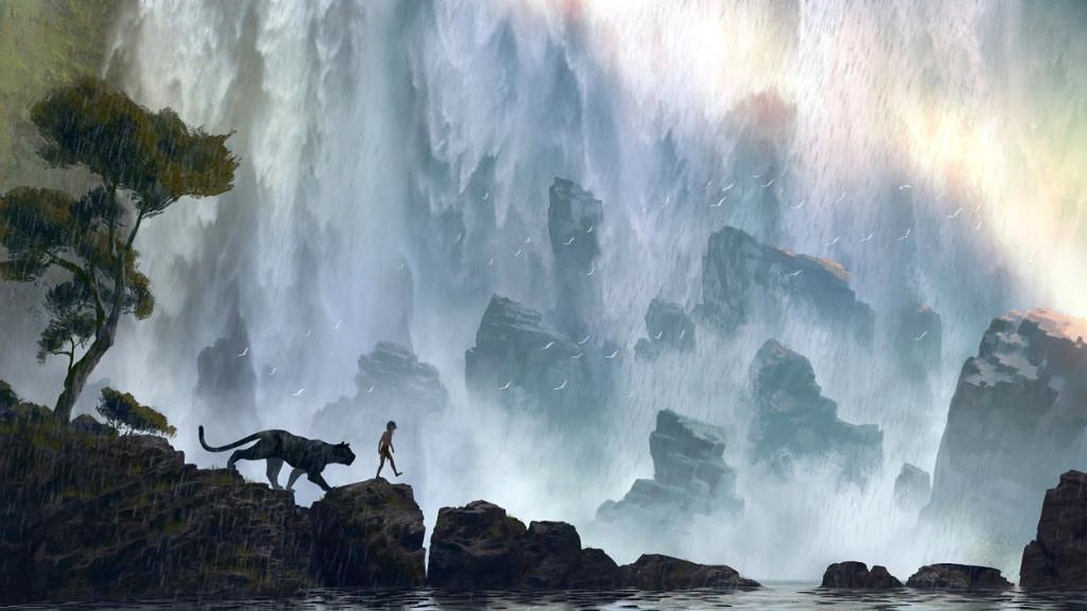 Abenturaz beteriko bidaia egiten du Mowglik The Jungle Book filmean. BERRIA. Abenturaz beteriko bidaia egiten du Mowglik The Jungle Book filmean. BERRIA.