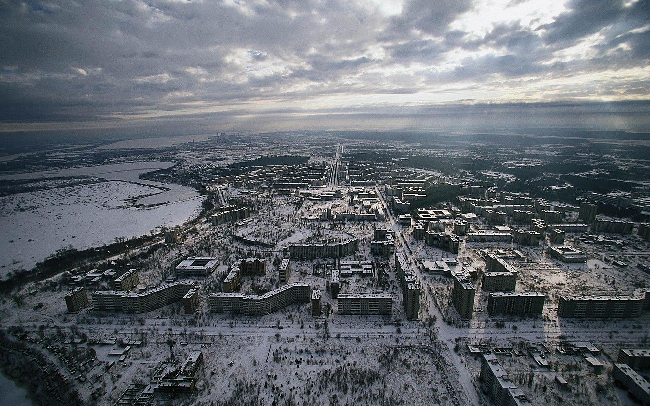 Pripiat, Txernobylgo zentral nuklearreko langileen hiria. BERRIA.