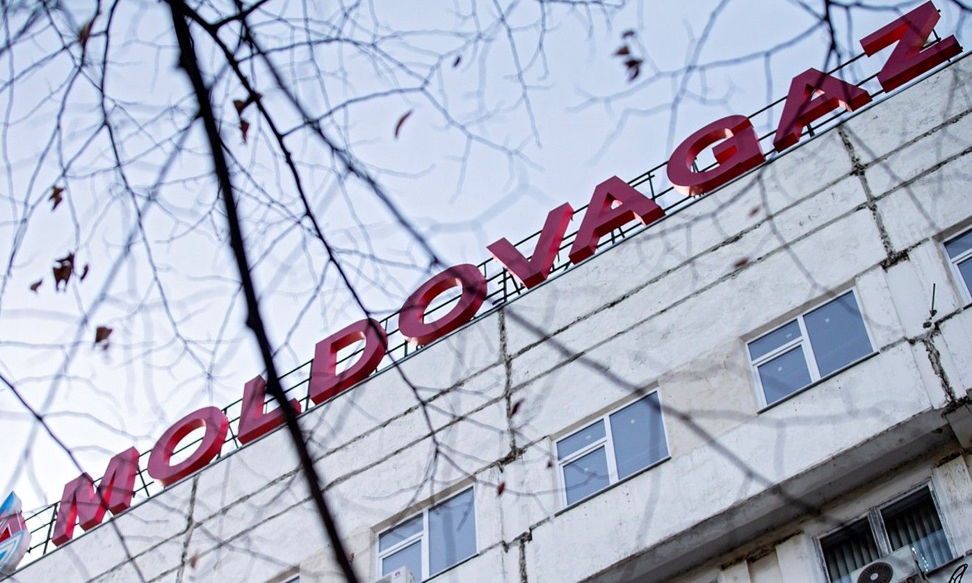MoldovaGaz energia enpresaren egoitza, Chisinaun. Gasaren prezioa bikoiztu egin da azken bi urteetan Moldavian. DUMITRU DORU / EFE.