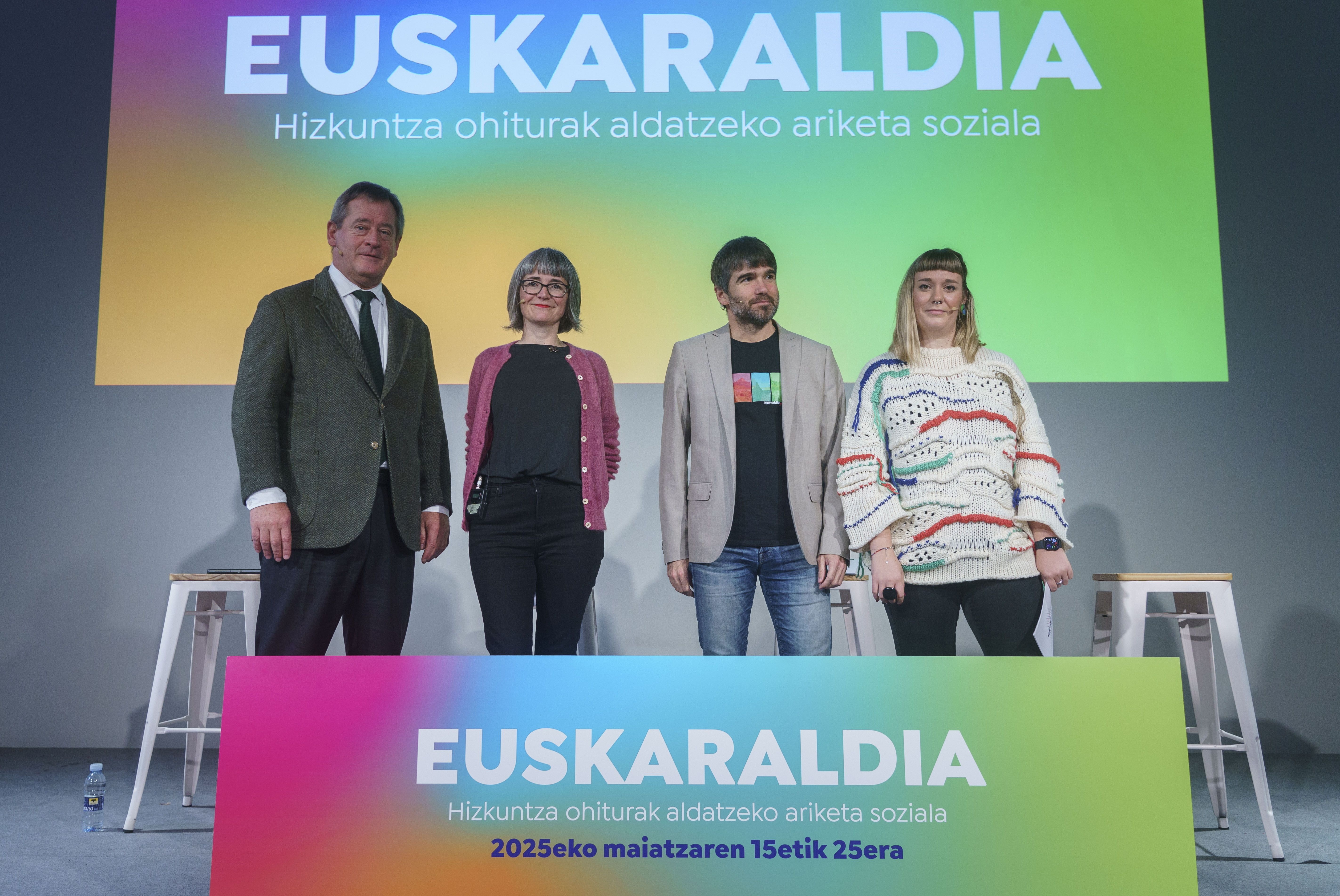 Euskaraldia 2025eko udaberrian egingo dela jakinarazteko ekitaldia. BERRIA