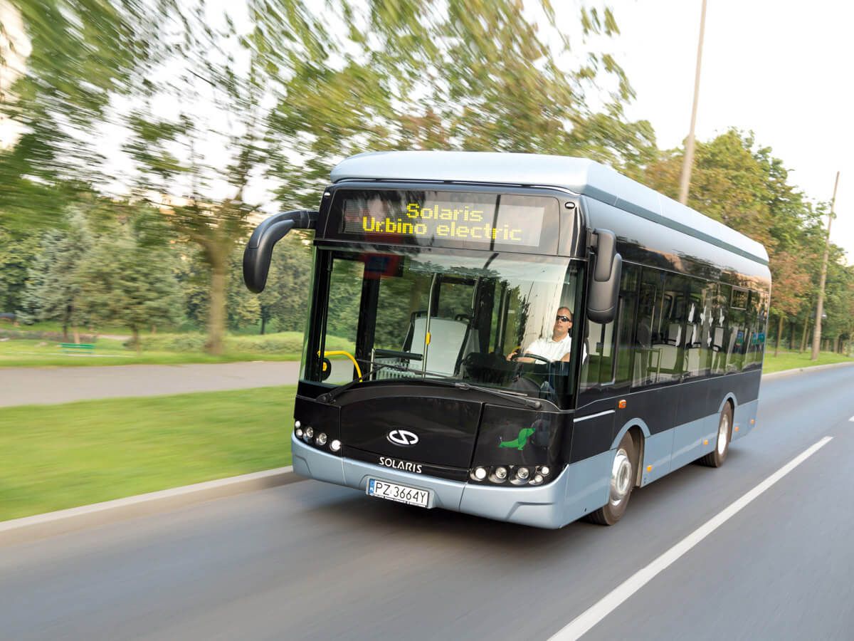 Poloniako Solaris konpainiaren Urbino modeloa, autobus elektrikoa. SOLARIS