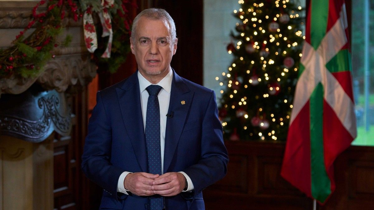 Iñigo Urkullu Eusko Jaurlaritzako lehendakaria, urteko azken mezuan. EAJ