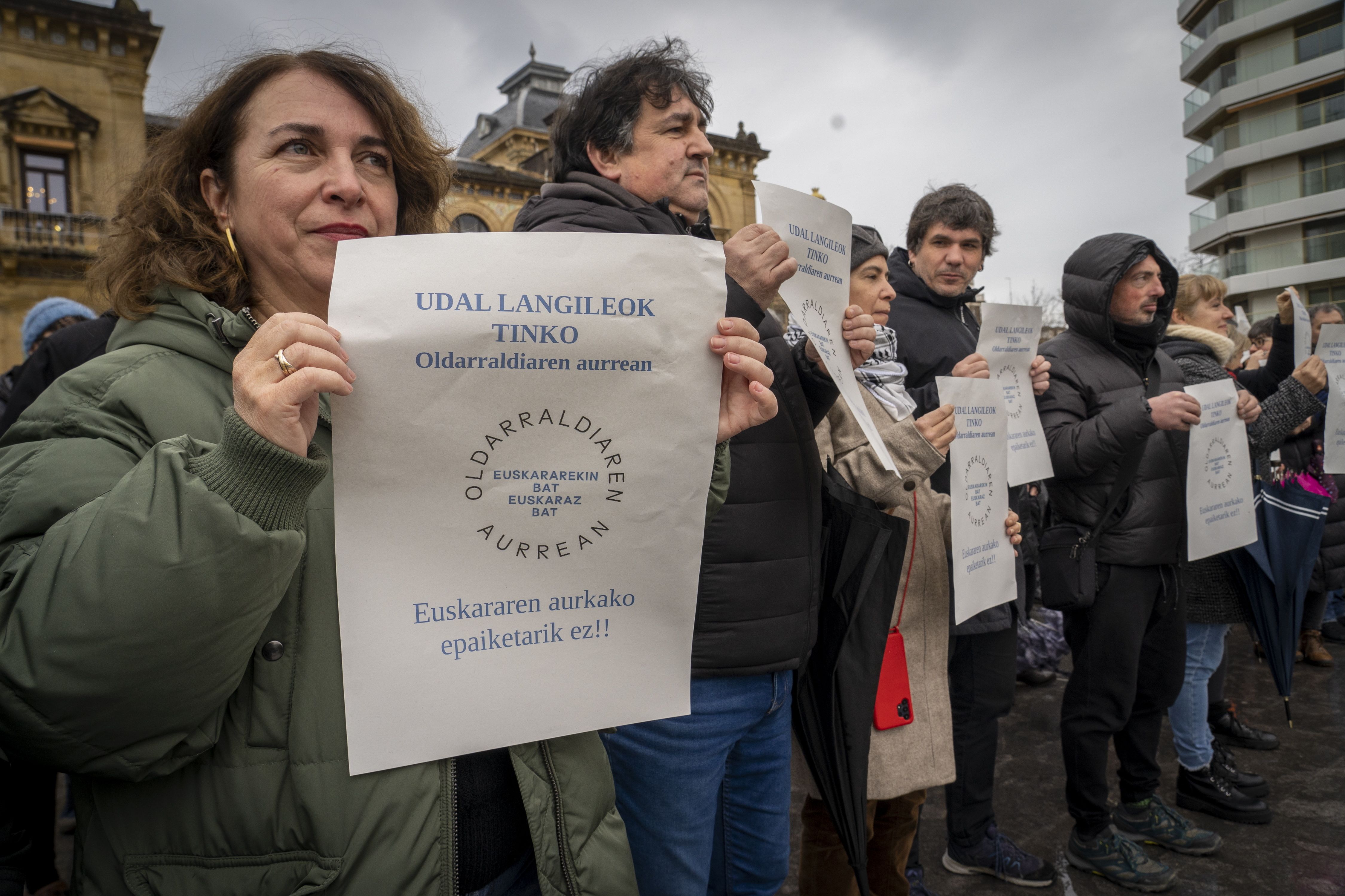 Euskararen aurkako sententzia salatzeko protesta