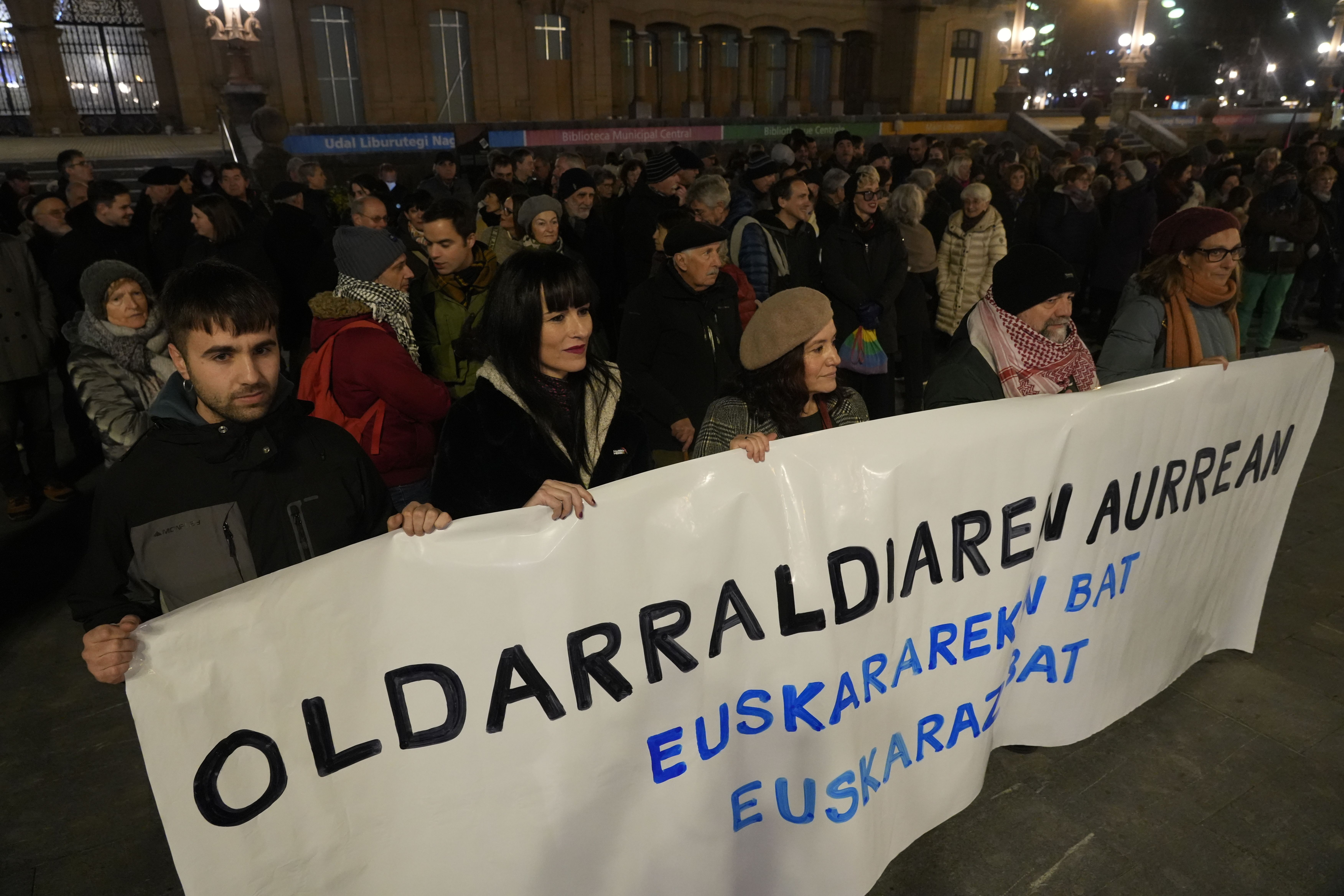 Oldarraldi judizialaren aurkako protesta, Donostian, artxiboko irudi batean. ANDONI CANELLADA / FOKU