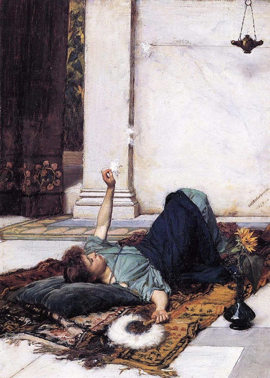 John William Waterhouse artistaren 'Dolce Far Niente', 1879koa