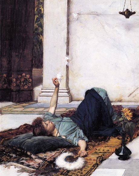 John William Waterhouse artistaren 'Dolce Far Niente', 1879koa