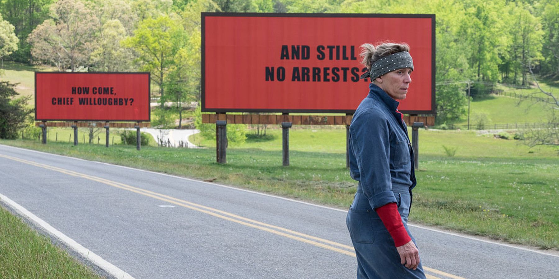 Three Bilboards Outside Ebbing, Missouri filmeko irudi bat. BERRIA.