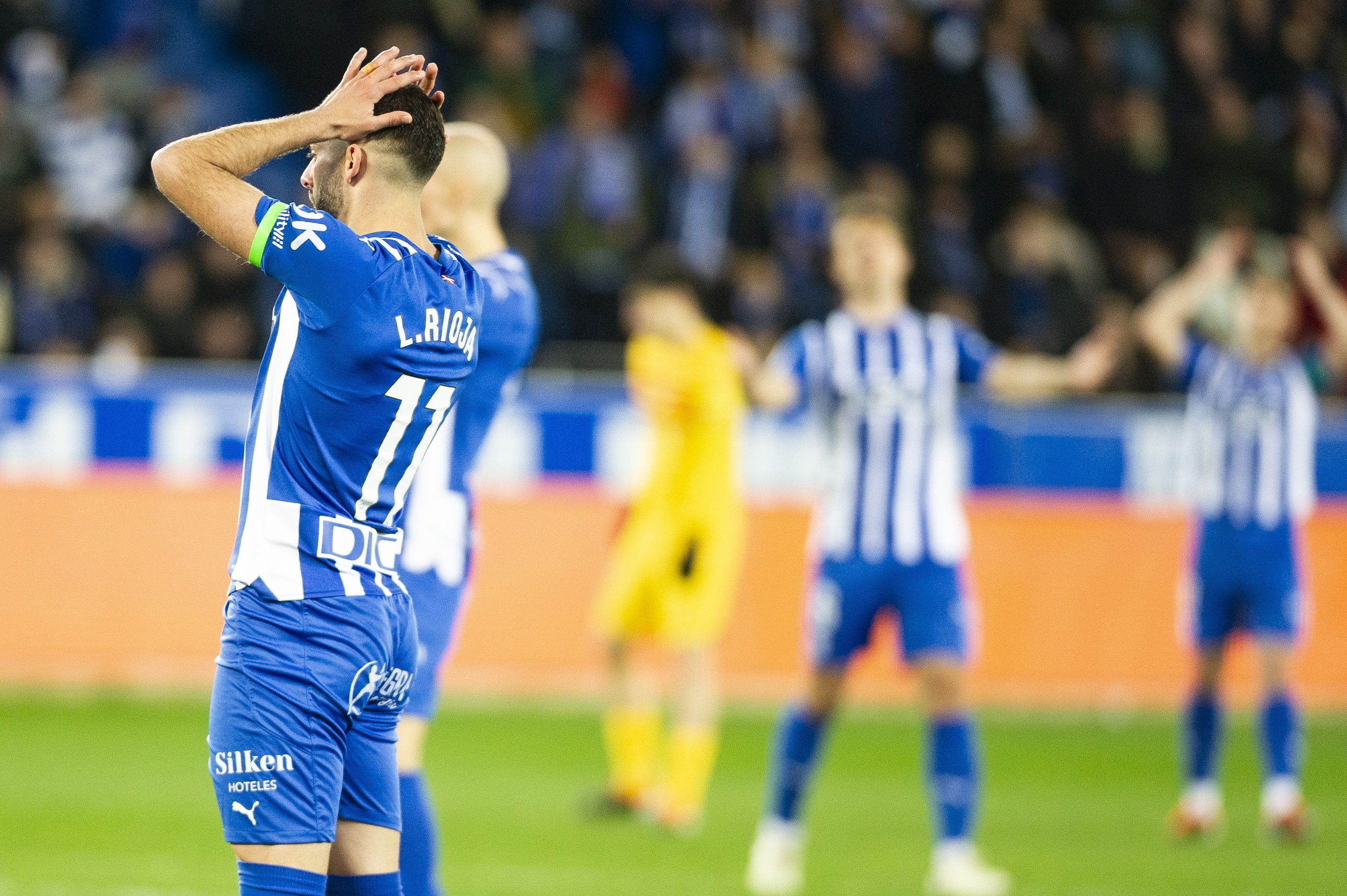 (ID_13563420) (Jaizki Fontaneda/@FOKU) 2024-02-03, Gasteiz. Lehenengo mailako futbol partida jokatu du Alavesek Bartzelonaren kontra