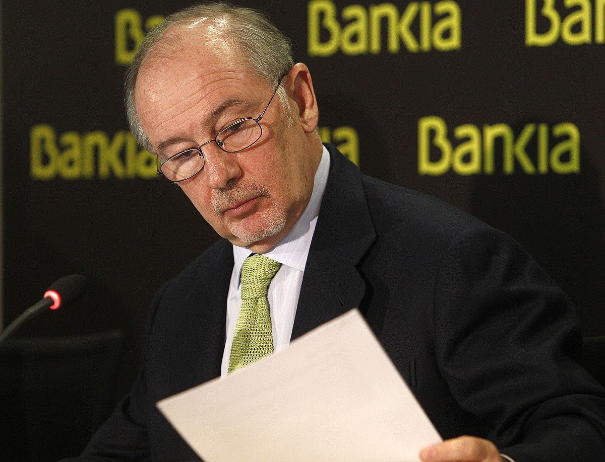 Rodrigo Rato, Bankiako presidente zenean. BALLESTEROS / EFE. Rodrigo Rato, Bankiako presidente zenean. BALLESTEROS / EFE.