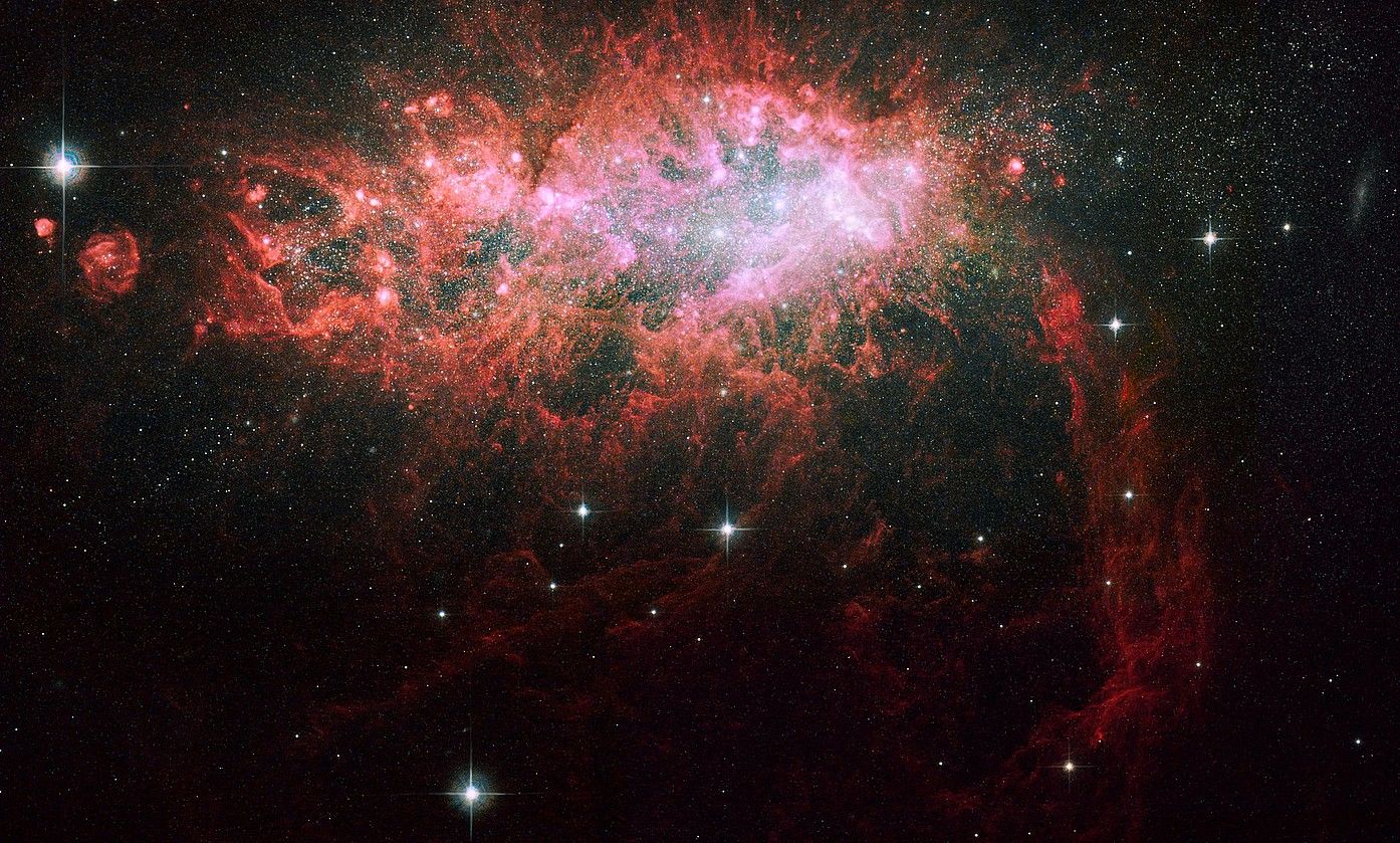 NGC 1569 galaxia, NASA espazio agentziaren irudi batean. NASA.