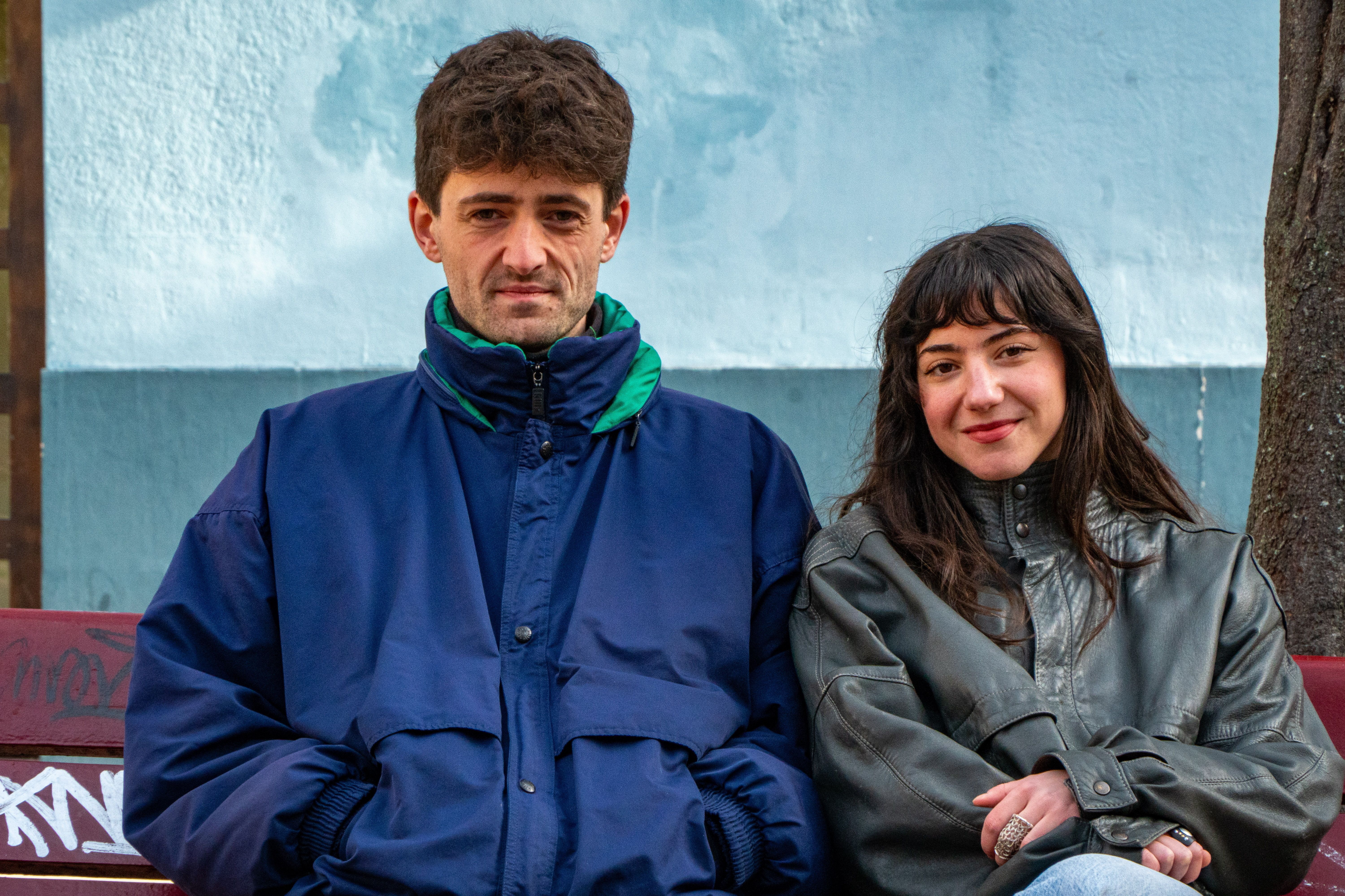 Egun Motelak kolektiboko Markel Flores eta Nagore Txibite. AITOR KARASATORRE / FOKU