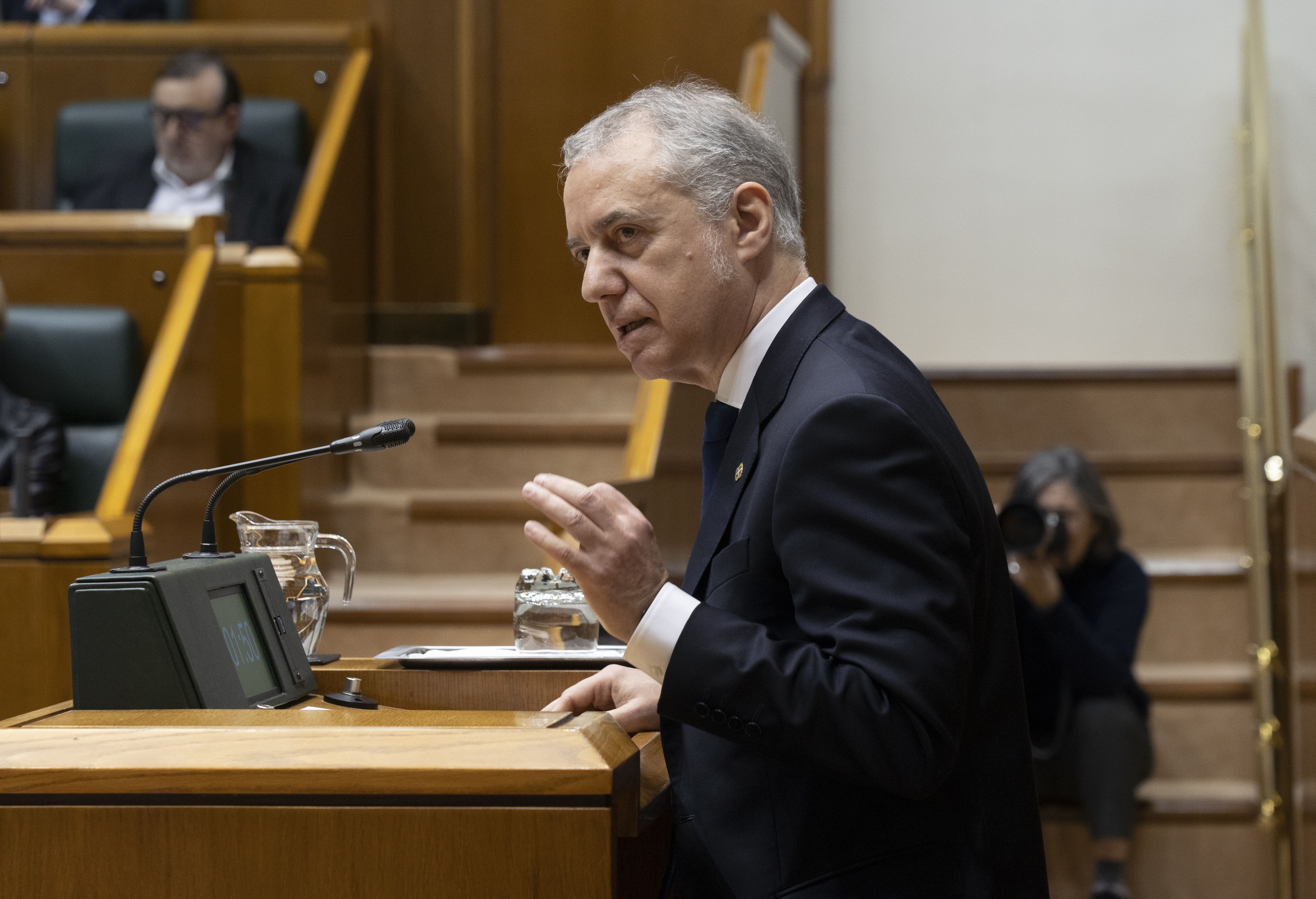 Urkullu, Eusko Legebiltzarrean, artxiboko irudi batean. RAUL BOGAJO / FOKU