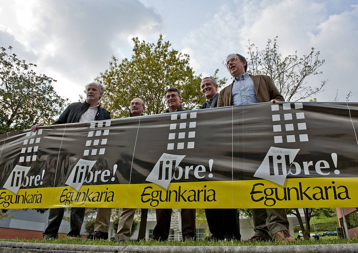 Espainiako Auzitegi Nazionalak 2010eko apirilean absolbitu zituen Torrealdai, Uria, Auzmendi, Otamendi eta Oleaga. JUAN CARLOS RUIZ / FOKU