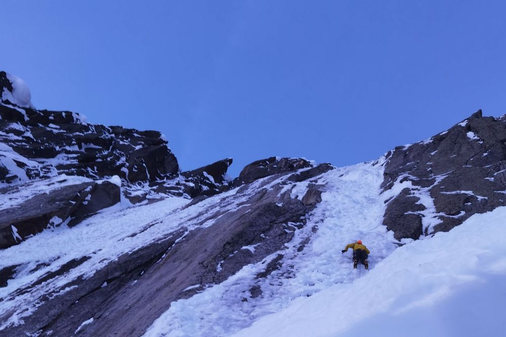 Pointe de Nantillonseko eskalada Pointe de Nantillonseko eskalada