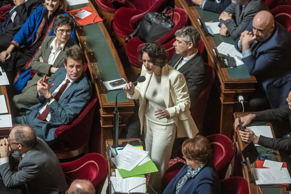 Mélanie Vogel senatari ekologista. FRANCE PARLIAMENT ABORTION Mélanie Vogel senatari ekologista. FRANCE PARLIAMENT ABORTION