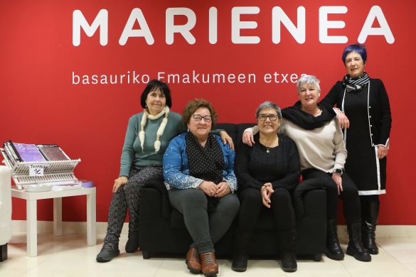 Basauriko taldea, Marienean; ezkerretik eskuinera, Martinez, Velez de Mendizabal, Rodero, Morales eta Larrea. OSKAR MATXIN EDESA / FOKU