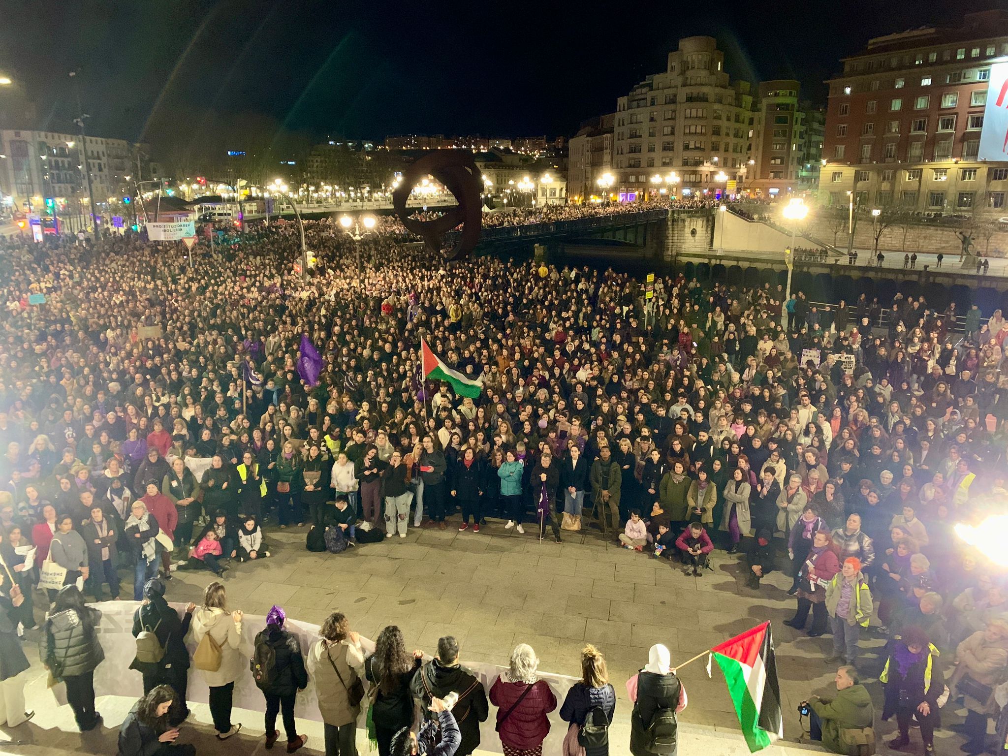 Bilboko manifestazioaren amaiera.