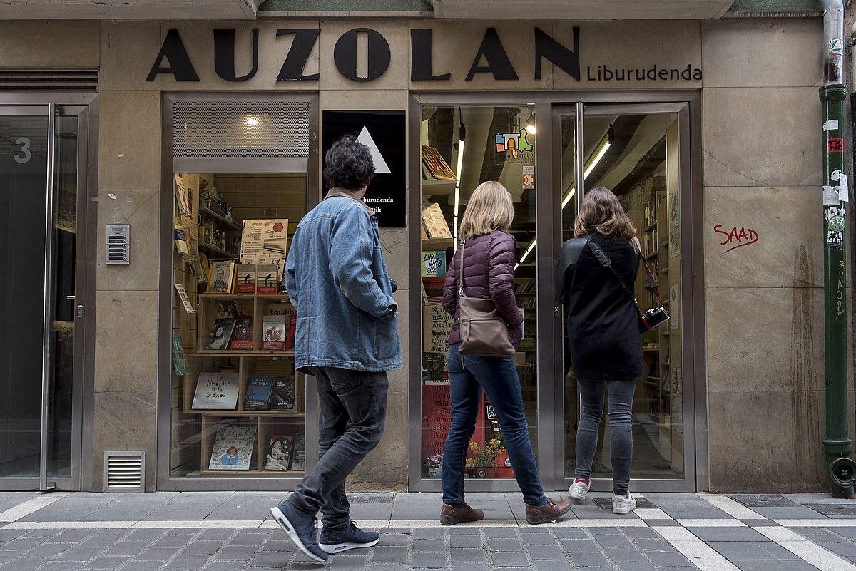 Auzolan errferentziazko liburu denda izan da Iruñean. IÑIGO URIZ / FOKU. Auzolan errferentziazko liburu denda izan da Iruñean. IÑIGO URIZ / FOKU.
