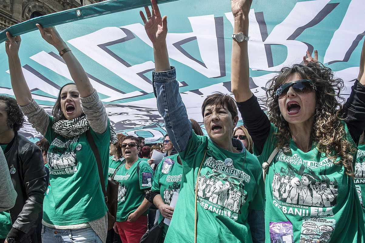 Maiatzaren Leheneko ELAren manifestazioa, iaz, Bilbon. MARISOL RAMIREZ / FOKU.