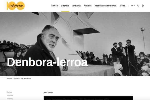 Webgunearen irudi bat. Webgunearen irudi bat.