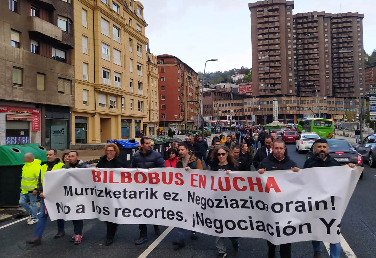  Bilbobuseko langileen manifestazioa, iazko azaroan. UGT 