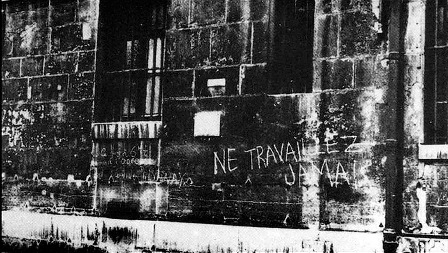 Guy Debord, Ne travaillez jamais, 1953; Internationale Situationniste aldizkarian argitaratua, 1963an.