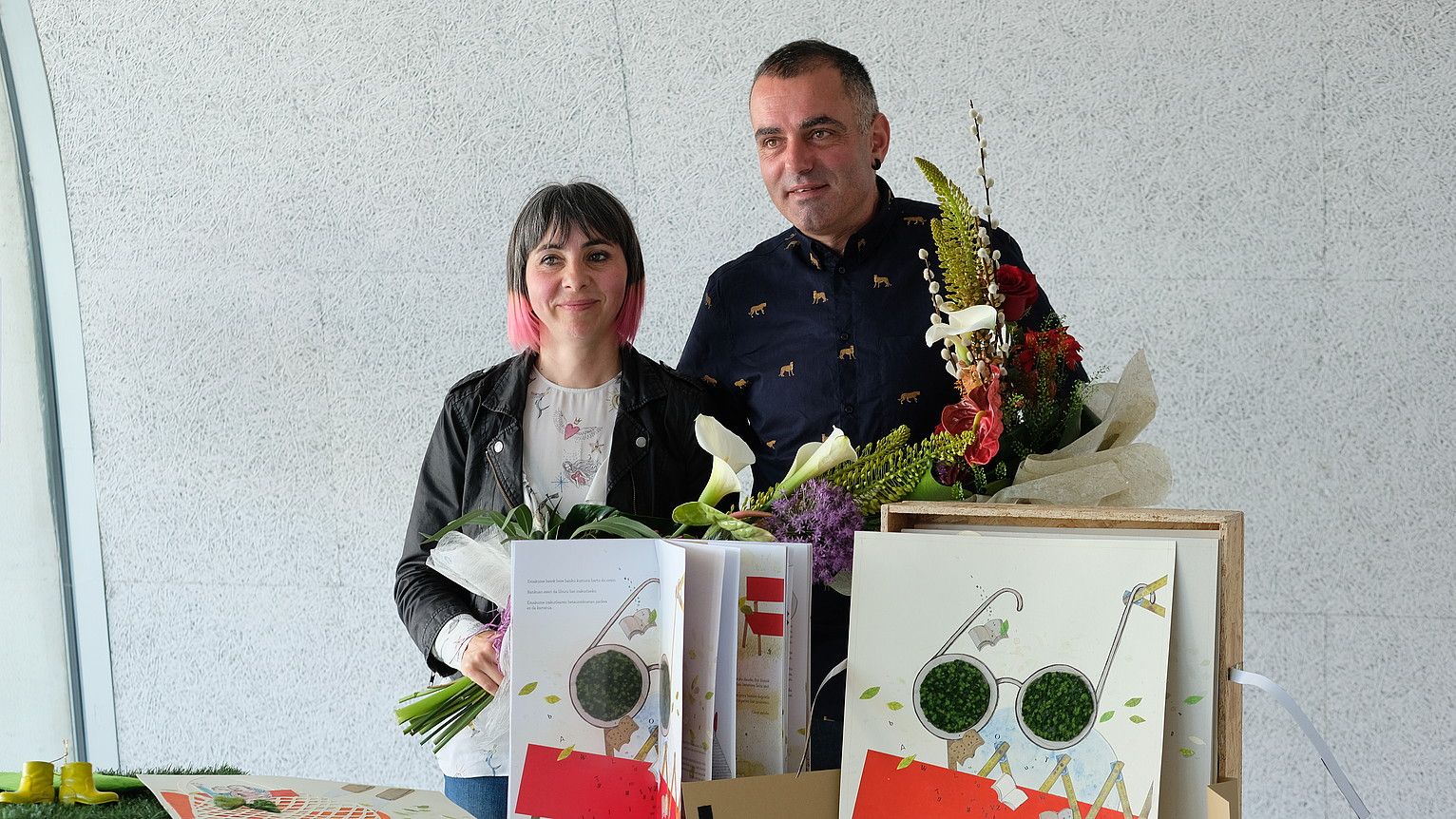 Ana Ibañez Elosua eta Dani Martirena Indart, atzo, Donostian. ETXEPARE. Ana Ibañez Elosua eta Dani Martirena Indart, atzo, Donostian. ETXEPARE.