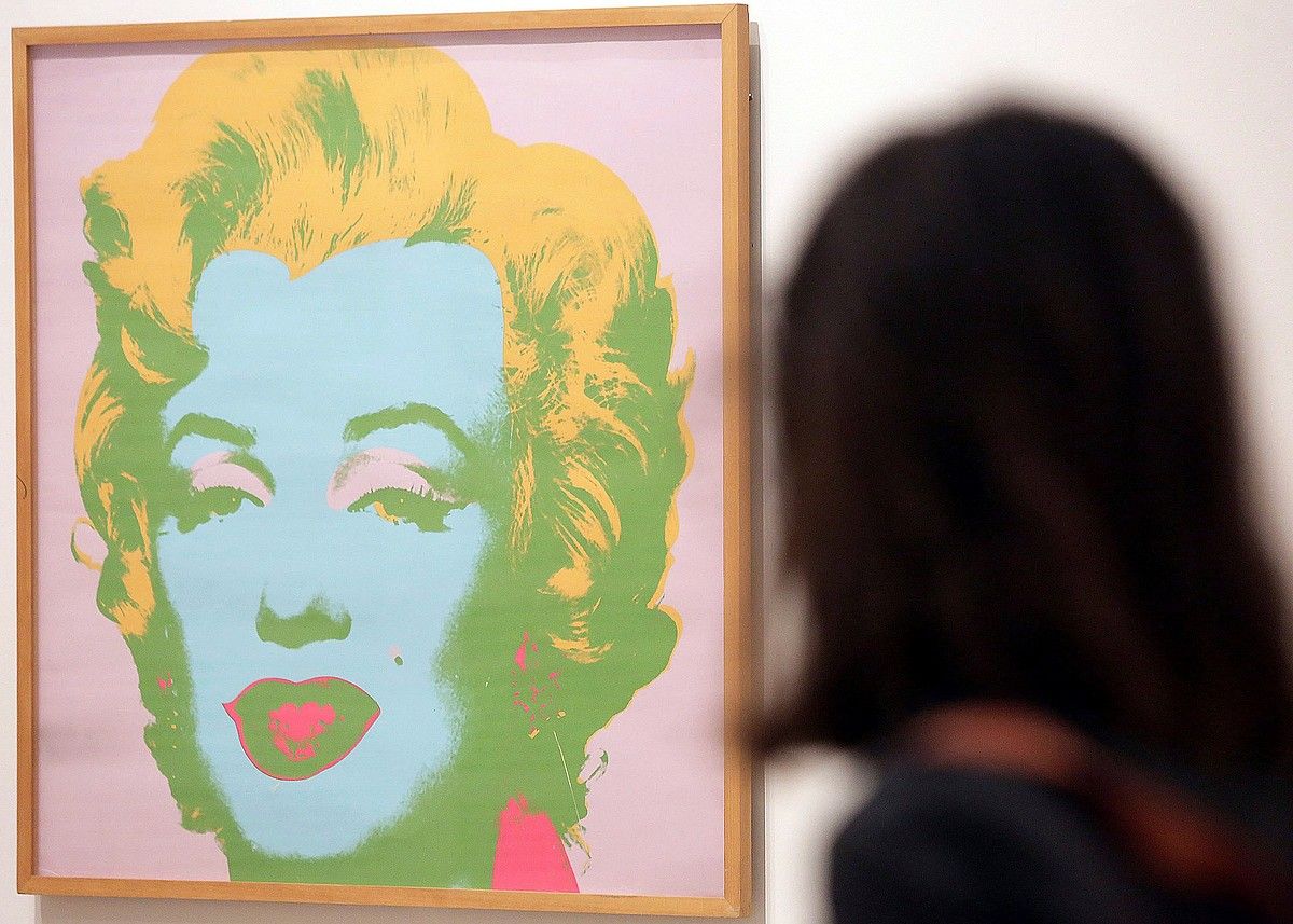 Andy Warholen Marilyn bat dago ikusgai erakusketan. GORKA ESTRADA / FOKU.