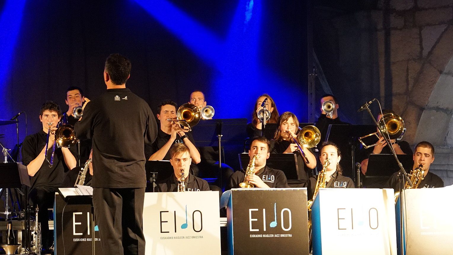 Kontserbatorioetako ikasleek osatzen dute EIJO Euskadiko Ikasleen Jazz Orkestra. BERRIA.