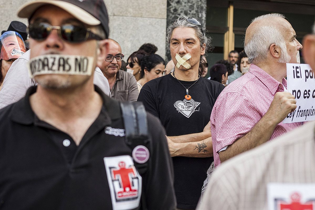 Mozal legearen aurkako protesta, Bilbon. ARITZ LOIOLA / FOKU.