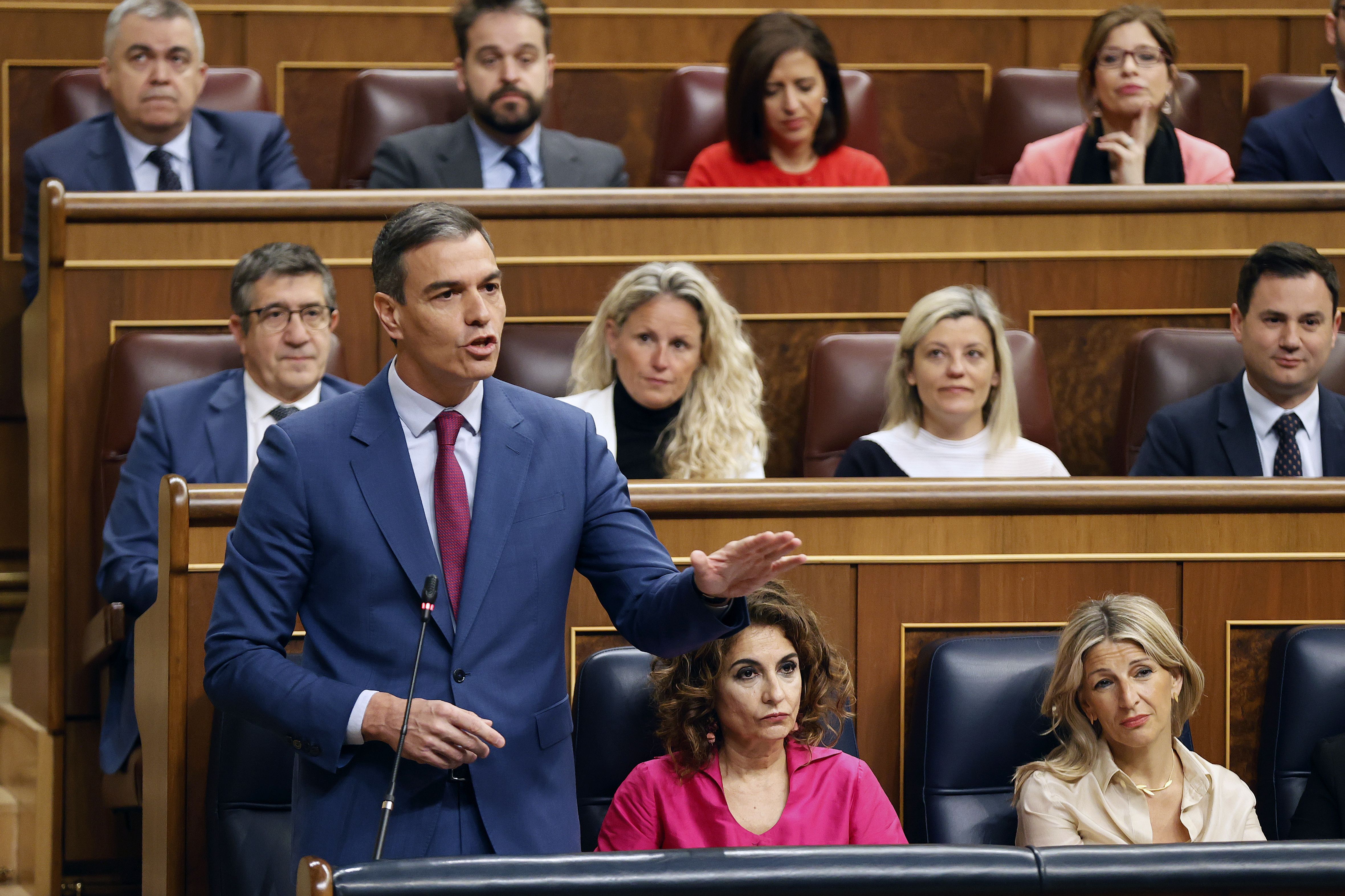 Pedro Sanchez Espainiako presidentea, artxiboko argazki batean, Espainiako Diputatuen Kongresuan. J.P. GANDUL / EFE